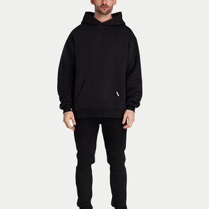 Sudadera con capucha informal de invierno OEM para hombre, sudadera con capucha bordada de gran tamaño y peso pesado, sudadera con capucha de corte holgado con hombros caídos para hombre - Product Image 3