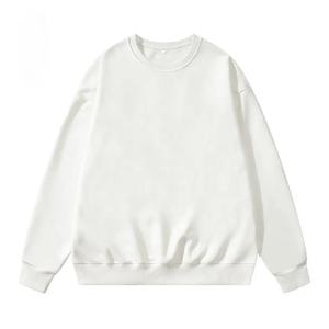 Sweat-shirts à col rond pour hommes, coupe oversize et régulière, avec logo personnalisé, légèrement raccourcis, style streetwear, en coton éponge non tissé, couleur unie, pour l'hiver - Product Image 2