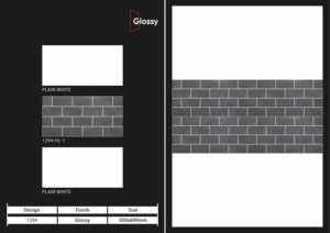 Carreaux muraux en céramique premium export 300x600mm pour salle de bain et cuisine, finition brillante, mate, effet sucre, design mural intérieur luxueux - Product Image 2