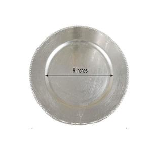 Placa de cargador de metal redonda de aspecto Premium texturizado para Decoración de mesa de vacaciones ajustes de restaurante y arreglos de boda - Product Image 6