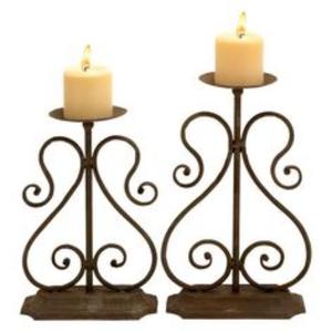 Portavelas de metal de mesa pequeña de diseño premium clásico con acabado recubierto de polvo negro para obtener un precio asequible - Product Image 6