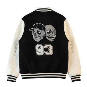 Custom <b>varsity</b> <b>jacket</b> for <b>men</b> wool leather letterman style college team <b>bomber</b> <b>jacket</b> streetwear fashion outerwear - Product Image 2