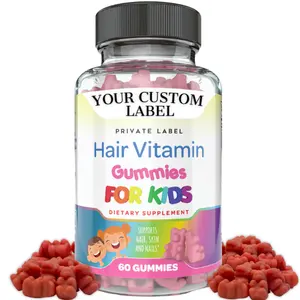 Hair Skin & nail Gummies For Kids by Vox Nutrition Supports Thickened Hair Follicles Supports Healthy Hair Growth Natural Berry