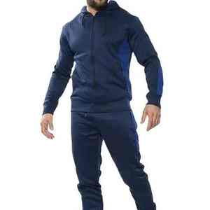 Top de chándal ajustado de manga larga para hombre con cremallera frontal y pantalones deportivos de pierna cónica de talla grande ropa deportiva de invierno - Product Image 5