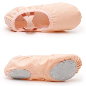 Chaussures demi-semelle de danse rythmique en cuir Chaussures tournantes pour ballet jazz filles/femmes/garçon/hommes/adultes - Product Image 4