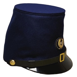 Gorro de lana azul de estilo vintage, similar al gorro de la Unión de la era de la Guerra Civil Americana, comúnmente conocido como un kepi. - Product Image 1