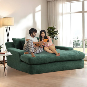 Canapé-lit moderne surdimensionné en chenille, fauteuil inclinable, lit confortable, canapé nuage à 5 coussins, siège profond, chaise longue d'intérieur - Product Image 1