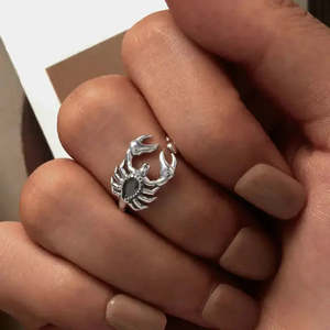 <b>925</b> <b>Silver</b> <b>Ring</b> with SCORPION Diamond Elegant Diamond <b>Rings</b> Collection - Product Image 3