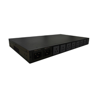 PDU intelligent ATS 120V 15A, norme américaine NEMA5-15R, 8 ports, double alimentation, API SNMP HTTP, montage en rack, personnalisable pour usage industriel