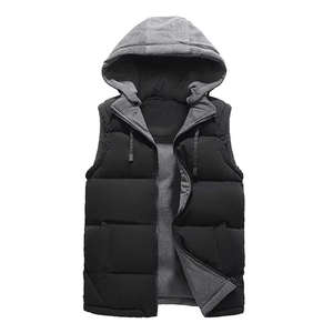 Personalizado de invierno burbuja Puffer chaleco cremallera bolsillo logotipo personalizado chaquetas sin mangas Chaleco de los hombres con capucha OEM de alta calidad hombre Casual - Product Image 5