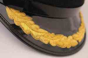 Fast Shipping <b>Caps</b> Peaked for Sale High Quality Hand Embroidered Ceremonial Uniform Wear Officers <b>Peak</b> - Product Image 6