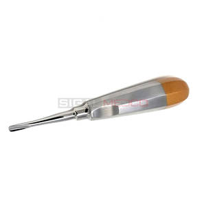 Élévateur Luxateur Dentaire Droit 5mm Poignée en Or Outil en Acier Inoxydable Extraction de Dents Procédures Dentaires Instruments Médicaux - Product Image 1