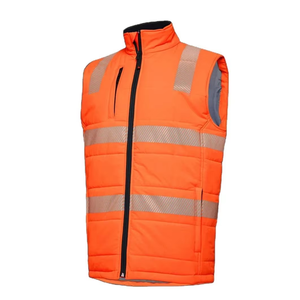 2024 nuevo Hi Vis ropa de trabajo reflectante chaleco de seguridad chaqueta de seguridad de malla de algodón con logotipo personalizado OEM Color sólido - Product Image 5