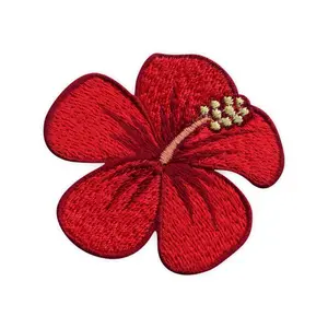 Promotional Custom Flower Twill Embroidery Patch Iron on Patch Plant Patch