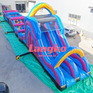 Parcours d'obstacles géant gonflable Langko pour jeux sportifs de course Ninja Warrior en plein air - Product Image 2