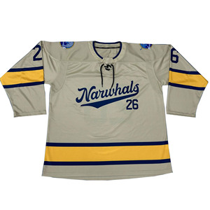 Maillot de hockey sur glace personnalisé en gros avec design drapeau, tissu 100 % polyester, logo personnalisé en twill et protection UV - Product Image 5