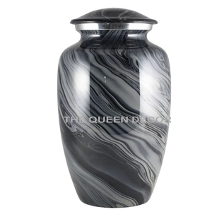 Urna de cremación negra Premium con tapa Urnas de metal sostenibles Urnas de cremación para adultos de estilo más vendido para suministros funerarios - Product Image 4