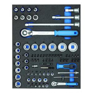Gedore CT Tool Module <b>Socket</b> Set 1/4'' 1/2'' Including 81 Pieces - Product Image 1