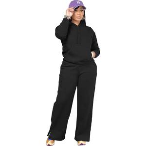 <b>Women's</b> <b>Plus</b> <b>Size</b> Custom Two-Piece <b>Set</b> Wholesale OEM Casual Streetwear Sportswear <b>Women's</b> Sweatshirt and Sweatpants Tracksuit - Product Image 5