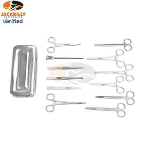 Jackbilly ชุดอุปกรณ์ผ่าตัดขนาดเล็ก13ชิ้น, ชุดเครื่องมือผ่าตัดทำจากสเตนเลสสตีลสำหรับการเย็บแผลและตกแต่งแผล - Product Image 4