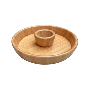 Plateau en bois de forme unique pour servir des trempettes et des chips, plateau de service contemporain fait à la main, qualité durable, nouveauté - Product Image 3