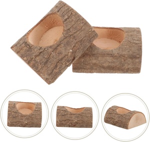 Portavelas de madera orgánica de nuevo diseño con soporte de vela de Navidad recortado de Metal para decoración de limpieza Interior - Product Image 2