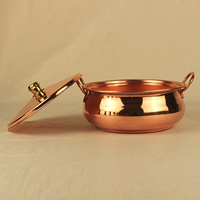 Casserole en Cuivre de Forme Personnalisée, Écologique et de Haute Qualité, avec Couvercle en Acier Inoxydable – Vente Chaude
