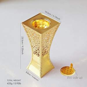 QUALITY COLLECTION Unique Design Brass Incense <b>Bakhoor</b> <b>Burner</b> Luxury Religious Purpose Aroma Diffuser for Indian Incense - Product Image 4
