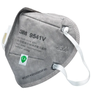 Masque respiratoire jetable 3M 9541V KN95 avec valve d'expiration, 5 couches de charbon actif pour la protection contre la poussière, les aérosols et les substances nocives - Product Image 5