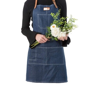 Wholesale Fast Delivery Cheap <b>Black</b> Navy Adjustable Cotton Customized logo <b>Apron</b> Multi-pocket Demin <b>Apron</b> by Maximize Wear - Product Image 2
