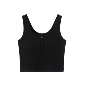 Nueva venta al por mayor en blanco mujeres Tank Tops algodón poliéster chaleco sin costuras Slim Rib camiseta femenina transpirable sin mangas chaleco camiseta - Product Image 6