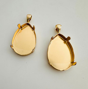 Componente de Joyería Chapado en Oro de 14k sobre Plata 925, Conector de Colgante Cuadrado de 5x10mm, Accesorios Hechos a Mano para la Creación de Joyas - Product Image 4