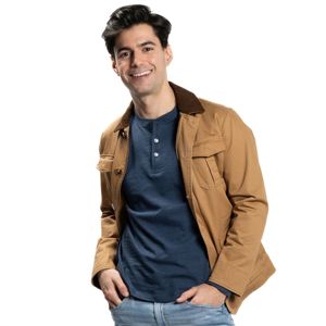 เสื้อเฮนลี่ย์แขนยาวลำลองของผู้ชายคอกลมผ้าฝ้ายนุ่มออกแบบสำหรับการพักผ่อนและกิจกรรมกลางแจ้ง - Product Image 6