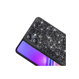 Étui de luxe rose avec strass en diamant pour Samsung Galaxy A06, coque brillante en silicone, placage électrolytique, cuir de luxe, PC - Product Image 4