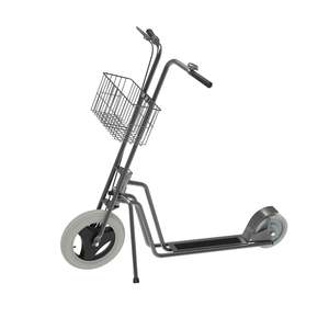 Dark Gray Ergonomic <b>Trolleys</b> KM07340PF-Ergo <b>Platform</b> Scooter Made of Durable Metal - Product Image 1