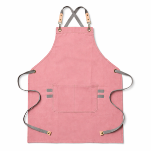 Custom Logo Heavy Duty Reusable Sleeveless <b>Kitchen</b> <b>Aprons</b> for Barista Chef Uniform Work in Cafes Restaurants with Canvas Fabric - Product Image 1