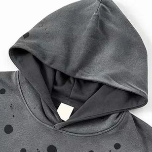 Custom Heavyweight Vintage Acid Wash Hoodie 100% Algodón Desgastado Streetwear Estilo de alta calidad de la moda al por mayor Fabricante - Product Image 2