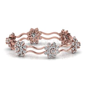Bracelets de créateur pour femmes Bracelets fantaisie diamant Moissanite Ensemble lunette complète coupe ronde Bracelets diamant Cadeau pour spécial - Product Image 6