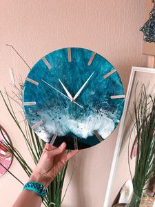 DURCISSEUR résine époxy horloge murale résine époxy salon meilleur qulatiye meubles décor à la maison horloge murale personnalisée meilleur - Product Image 5