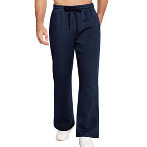 Mejor diseño premium Cintura con cordón Pantalones de chándal acampanados Logotipo personalizado Transpirable Peso pesado Pantalones de chándal Acampanados para hombres - Product Image 1