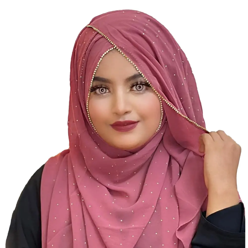 Kadınlar için parti başörtüsü başörtüsü lüks eşarp hindistan müslüman kadınlar için 2023 baskılı eşarp şal başörtüsü