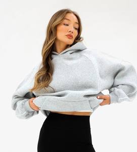 เสื้อฮู้ดดี้และเสื้อสเวตเชิ้ตผู้หญิงสำหรับฤดูหนาวแบบสั่งทำพิเศษ - ผ้าฟลีซคุณภาพสูง สตรีทแวร์ สกรีนโลโก้ตามสั่ง ไซส์ใหญ่ ขายส่ง - Product Image 3