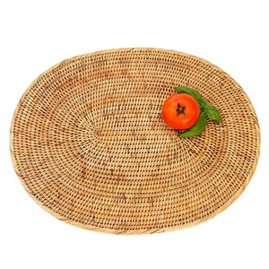 Top nouveau Design bambou rotin plaque cuisine décor rond plaque décor Table écologique Durable pour la décoration de la chambre - Product Image 2