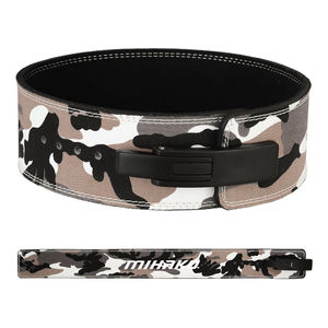 เข็มขัดยกน้ำหนักหนังวัวพร้อมหัวเข็มขัดโลหะเข็มขัดพยุงหลังสำหรับออกกำลังกายเข็มขัดสำหรับใช้ในฟิตเนส - Product Image 4