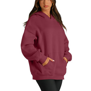 Streetwear personnalisé épaule tombante éponge française blanc Gym sport femmes sweats à capuche pulls sweats à capuche surdimensionné pour femme - Product Image 4