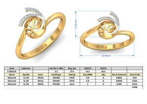 Bohemia Swirl Brass Lab Created Zircon Gemstone <b>Ring</b> 18k <b>Gold</b> Plated Hollow Cutout Women's Wedding <b>Ring</b> - Product Image 4