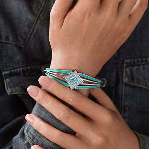 สร้อยข้อมือน้ำสุดหล่อสร้อยข้อมือเงินสเตอร์ลิงสี925และเพชรโมอิสซิสซอไนท์เครื่องประดับดีไซน์หรูหราสำหรับผู้หญิง - Product Image 2