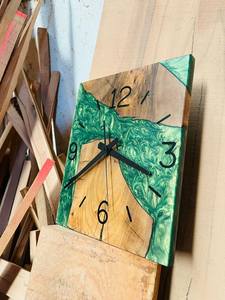 Handcrafted Epoxy Resin Quartz Needle Display <b>Modern</b> Decorative <b>Wall</b> <b>Clock</b> for Interior Decoration - Product Image 5