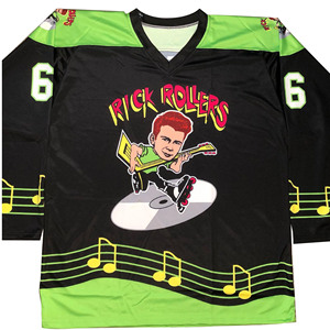 Maillot de Hockey sur glace sur mesure de haute qualité gros matériel sergé col en v uniforme entièrement sublimé équipe porte - Product Image 2