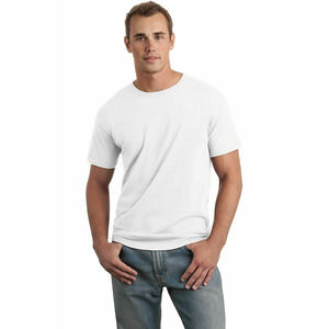 Logo OEM personnalisé unisexe 100% coton T-Shirt 210 Gsm peigné basique vierge disponible noir blanc T-shirts pour hommes - Product Image 5
